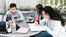 college students studying