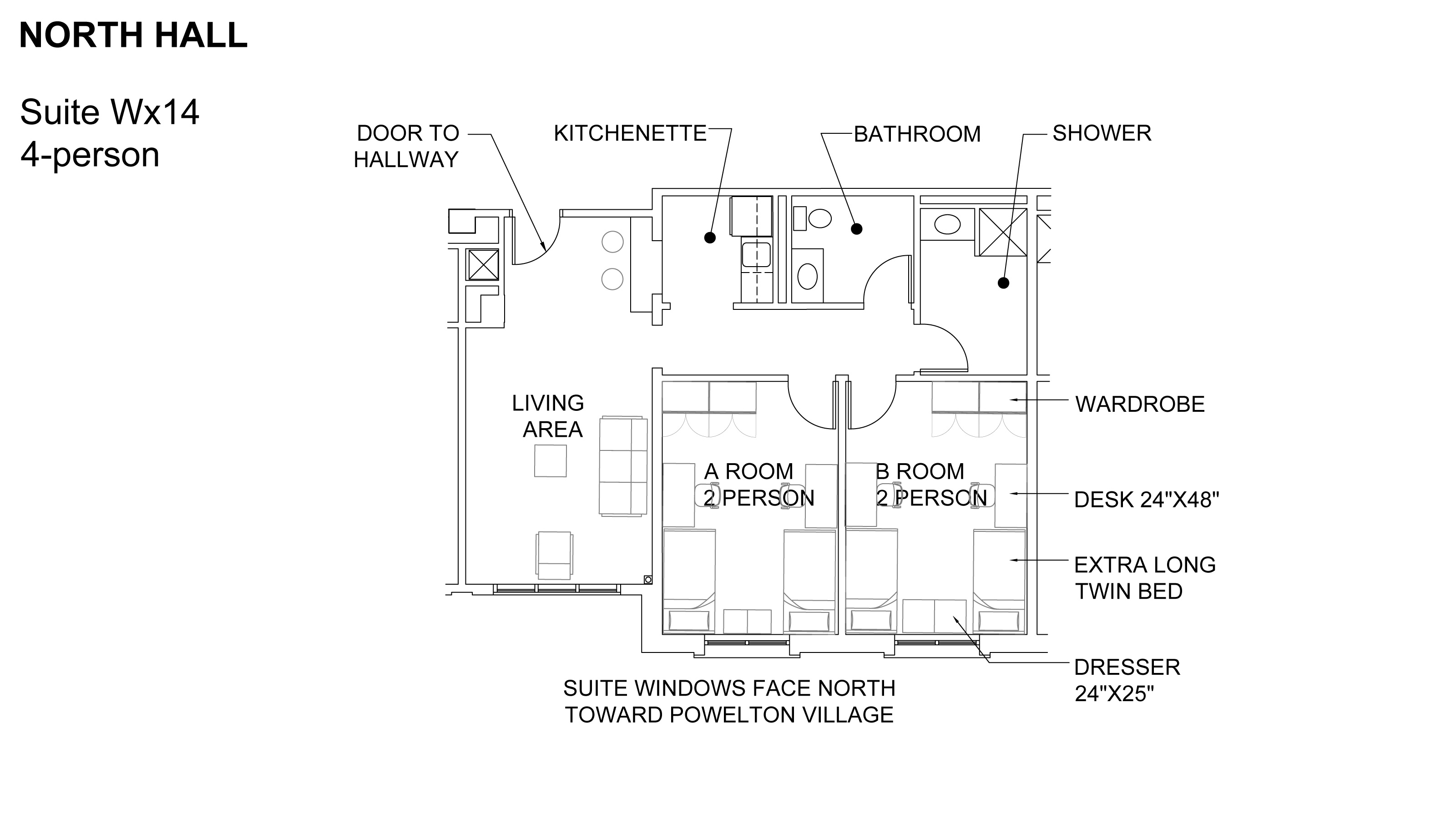 North Hall Suite Floor Plan