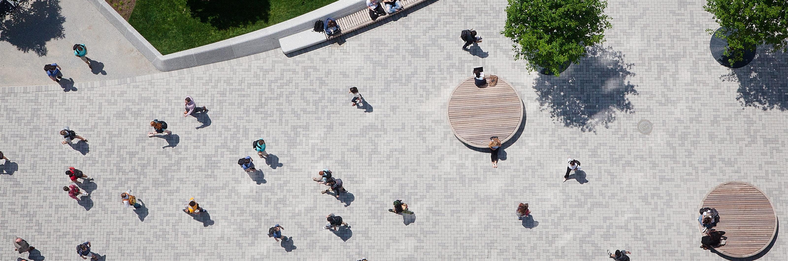 Drone photo of Quad from above