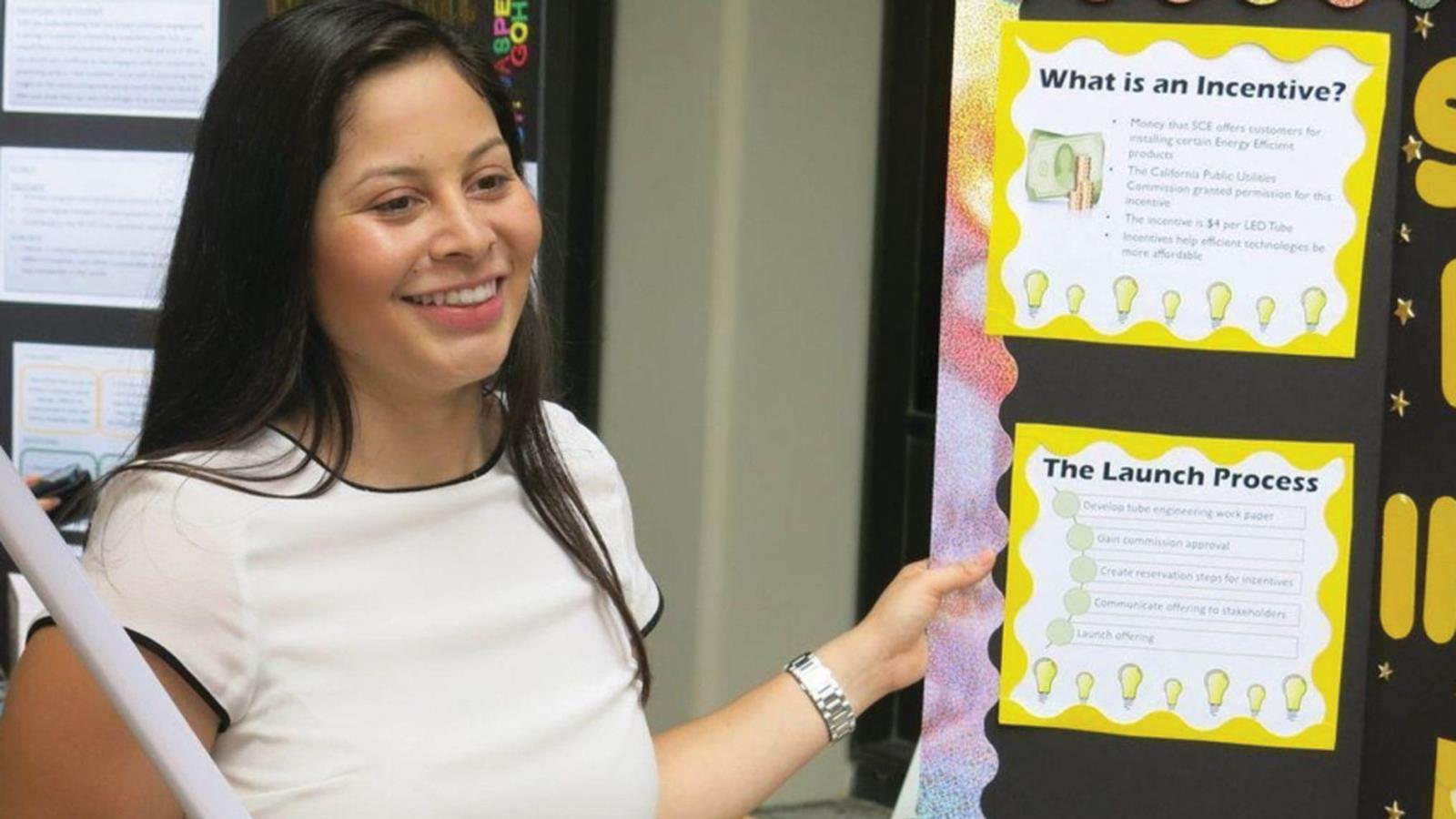A woman teaching